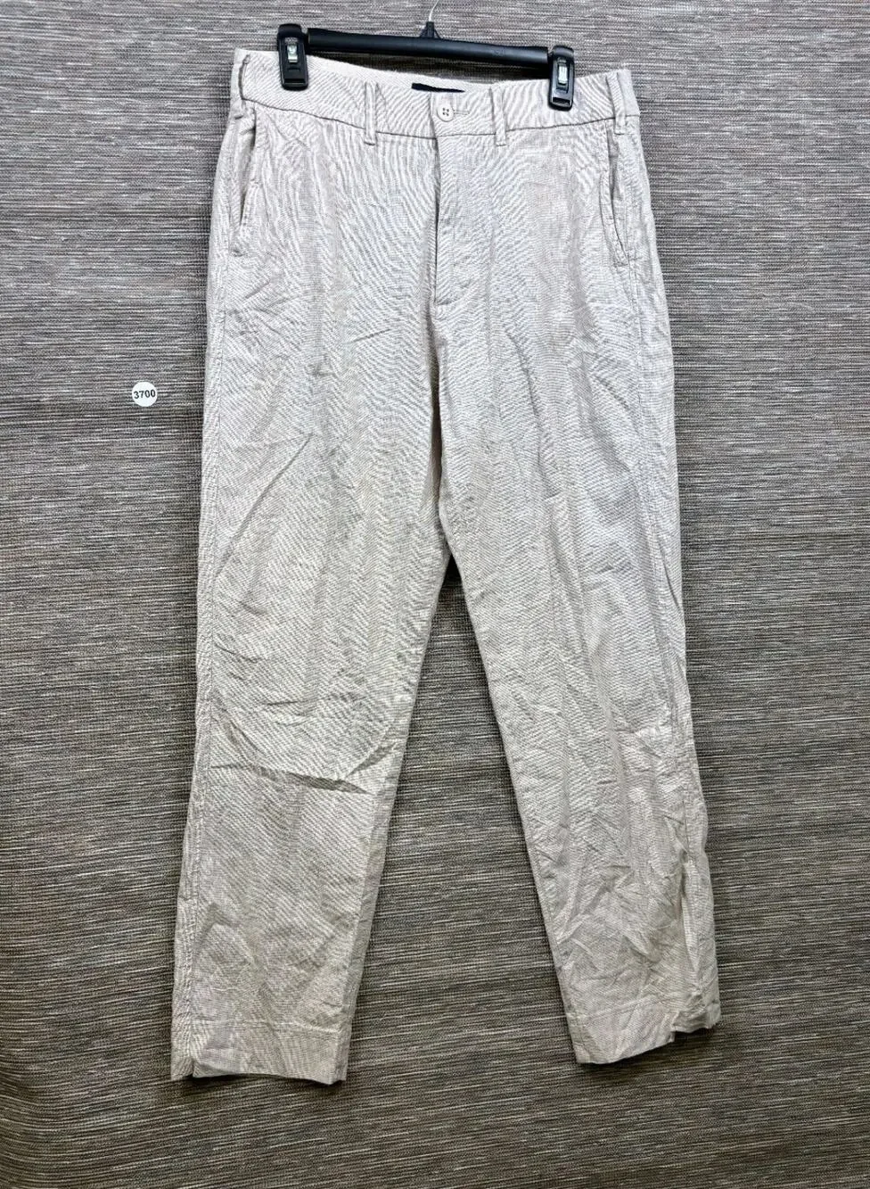Abercrombie & Fitch Linen Blend Pants Mens Size 32W 32L Beige Loose Fit